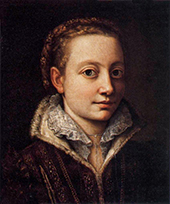 Portrait of Minerva Anguissola By Sofonisba Anguissola