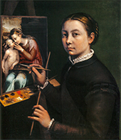 Self Portrait at the Easel By Sofonisba Anguissola