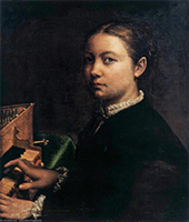 Self Portrait Playing the Spinet By Sofonisba Anguissola