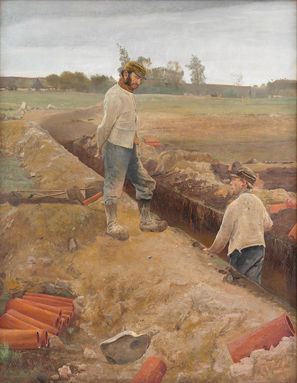 Drain Diggers by Laurits Andersen Ring | Oil Painting Reproduction