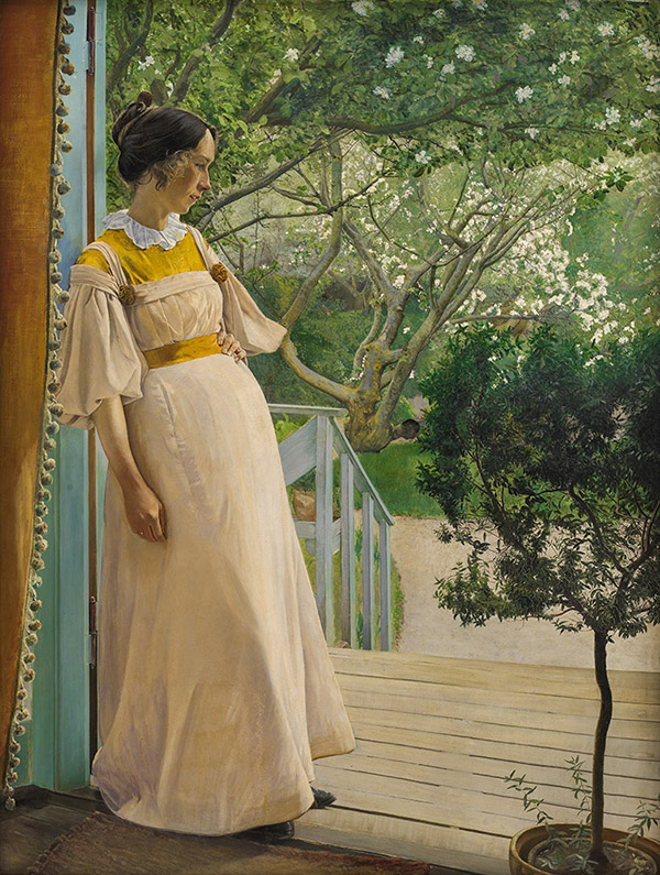 In the Garden Door the Artist's Wife 1897 | Oil Painting Reproduction