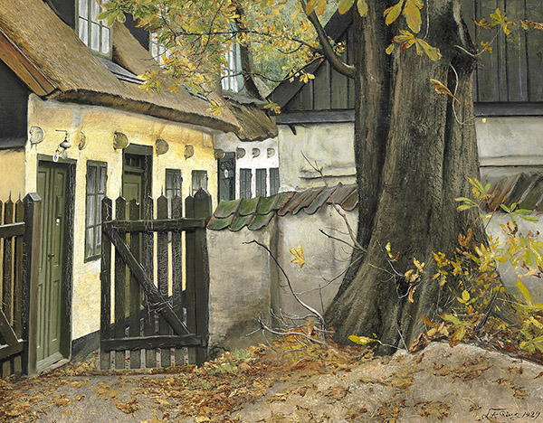 The Old Chestnut by the Barn | Oil Painting Reproduction