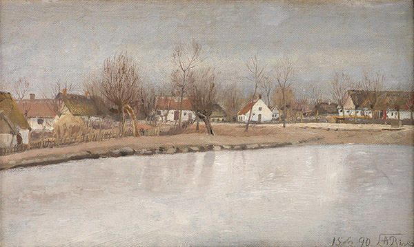 The Village Pond at Ring Zealand | Oil Painting Reproduction