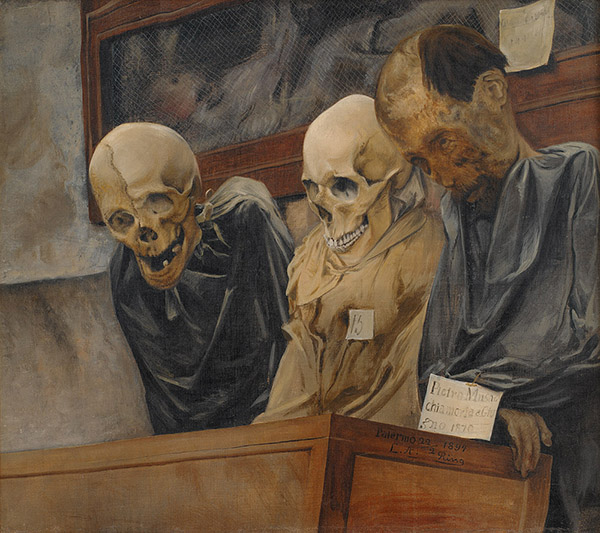 Three Skulls from the Catacombe Dei Cappuccini at Palermo | Oil Painting Reproduction