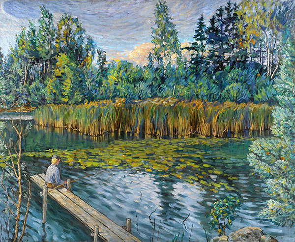 Angler by Nikolay Bogdanov Belsky | Oil Painting Reproduction