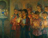 At Church By Nikolay Bogdanov Belsky