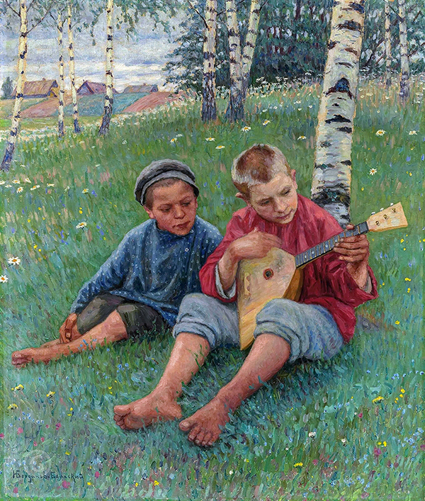 First Lesson by Nikolay Bogdanov Belsky | Oil Painting Reproduction