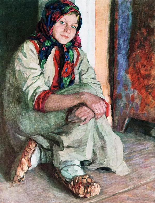 Girl 1920 by Nikolay Bogdanov Belsky | Oil Painting Reproduction