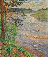 River Bank By Nikolay Bogdanov Belsky