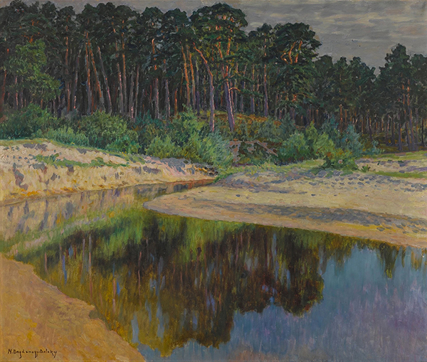 Sandy Riverbank by Nikolay Bogdanov Belsky | Oil Painting Reproduction