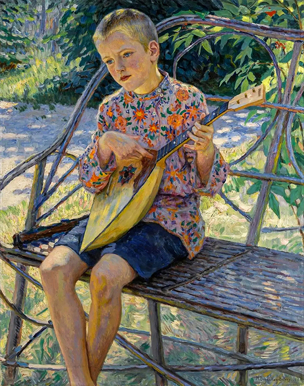 The Artist's Son by Nikolay Bogdanov Belsky | Oil Painting Reproduction