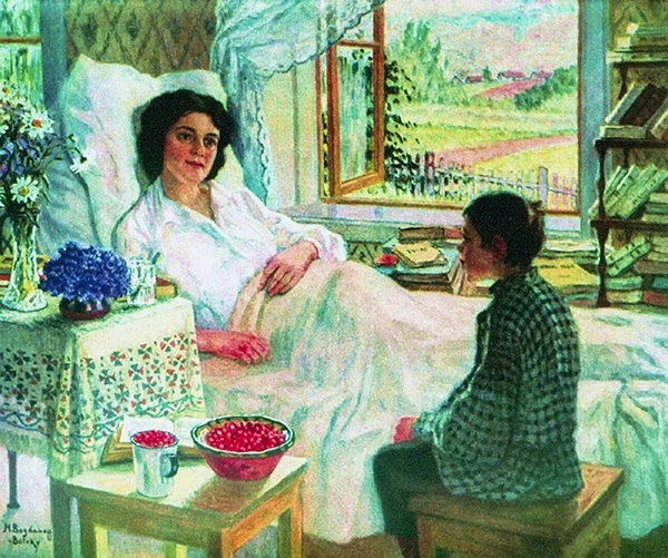 The Patient Teacher by Nikolay Bogdanov Belsky | Oil Painting Reproduction