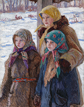 Three Sisters By Nikolay Bogdanov Belsky