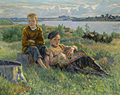 Two Boys By Nikolay Bogdanov Belsky