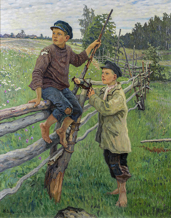 Village Boys by Nikolay Bogdanov Belsky | Oil Painting Reproduction