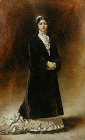 Portrait of Emanuella Pignatelli Countess Potocka By Leon Bonnat