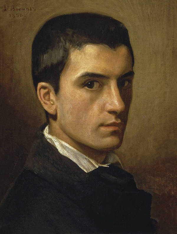 Self Portrait 1850 by Leon Bonnat | Oil Painting Reproduction