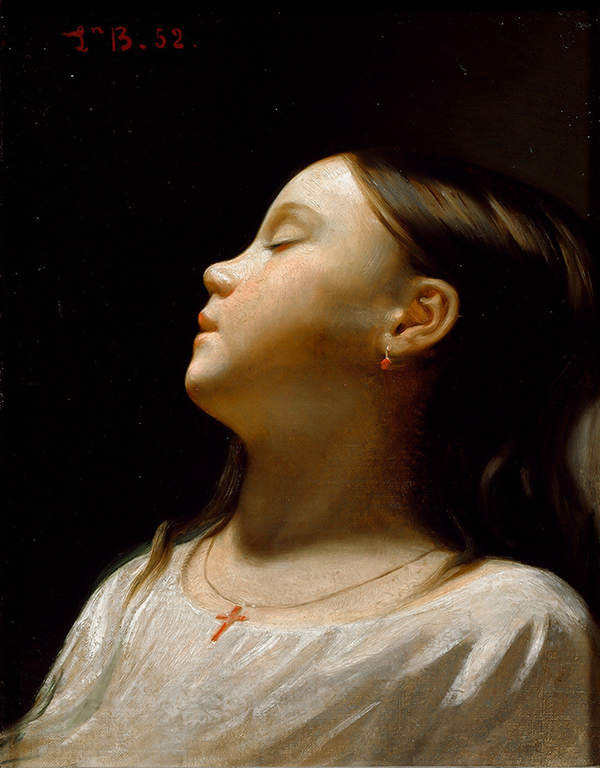 Sleeping Girl by Leon Bonnat | Oil Painting Reproduction