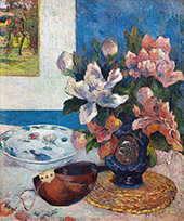 Still Life with Chinese and Mandolin By Paul Gauguin