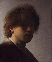 Self Portrait with Dishevelled Hair By Rembrandt Van Rijn