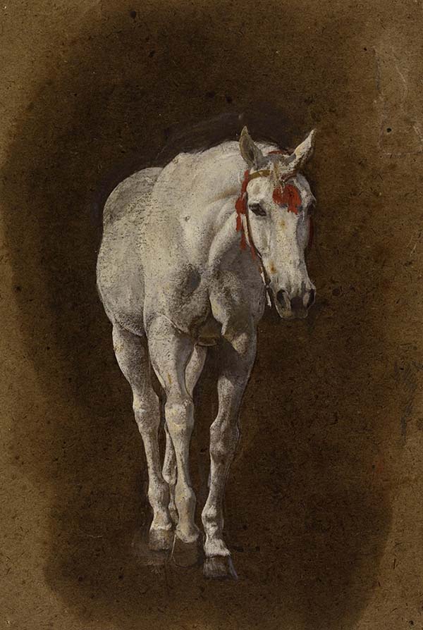 A Horse Drawing by Leon Bonnat | Oil Painting Reproduction