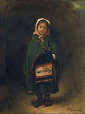 Little Girl Wrapped Up By Leon Bonnat