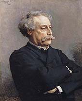 Portrait of Alexandre Dumas Fils By Leon Bonnat