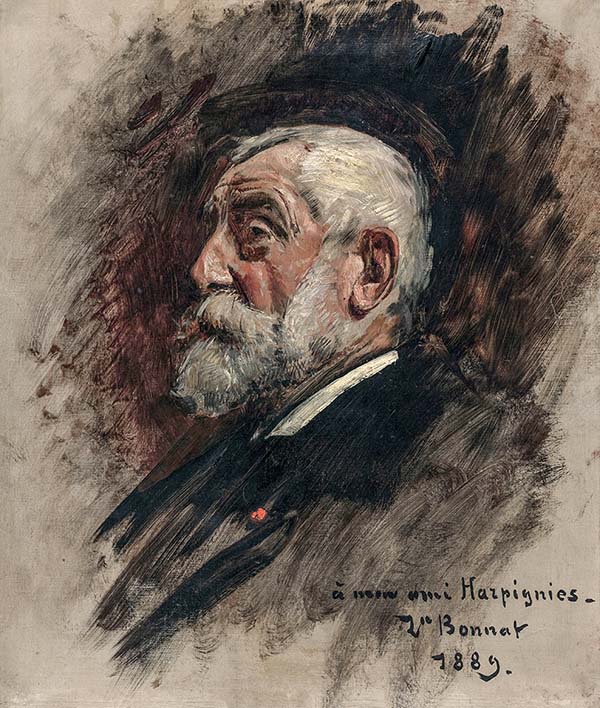 Portrait of Henri Harpignies by Leon Bonnat | Oil Painting Reproduction