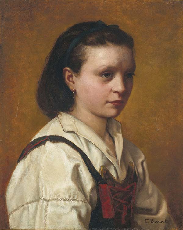 The Young Italian Girl by Leon Bonnat | Oil Painting Reproduction