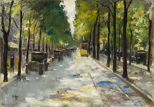 Berliner Strasse in the Sunshine by Lesser Ury | Oil Painting Reproduction