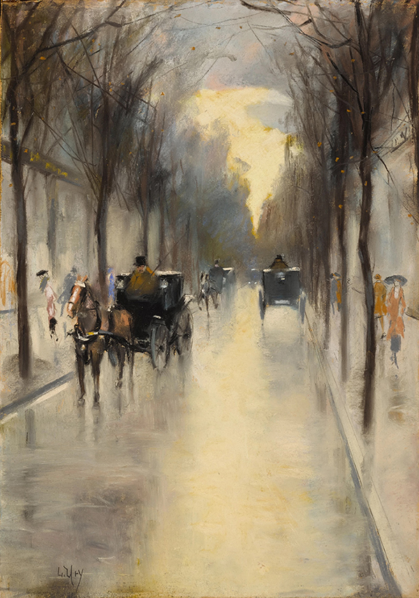 Berlin Street Scene by Lesser Ury | Oil Painting Reproduction