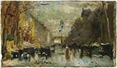 Boulevard in Paris By Lesser Ury