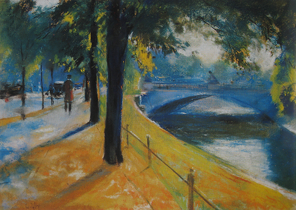 Bridge Over the Landwehr Canal by Lesser Ury | Oil Painting Reproduction