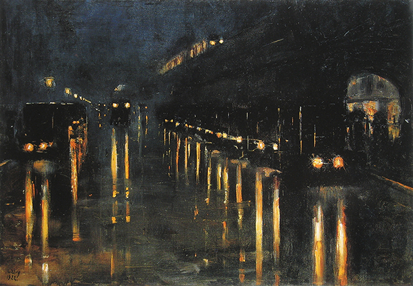 Bulowstrasse Elevated Station by Lesser Ury | Oil Painting Reproduction