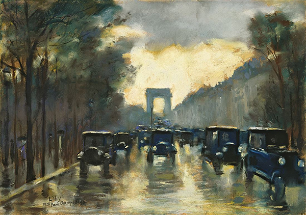 Champs Elysees with Arc de Triomphe Paris | Oil Painting Reproduction