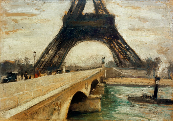 Eiffel Tower by Lesser Ury | Oil Painting Reproduction