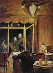 Evening at Cafe Bauer By Lesser Ury