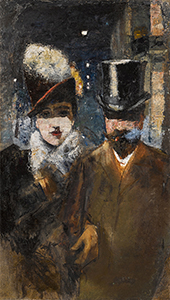 Lady and Gentleman Unter Den Linden By Lesser Ury