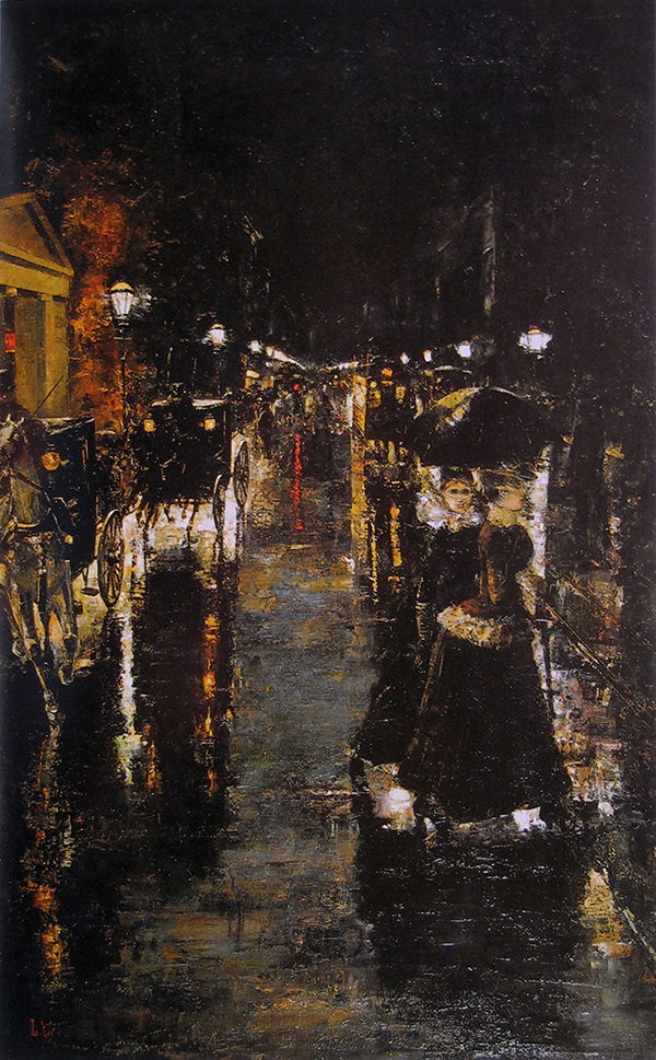 Leipzig Street by Lesser Ury | Oil Painting Reproduction