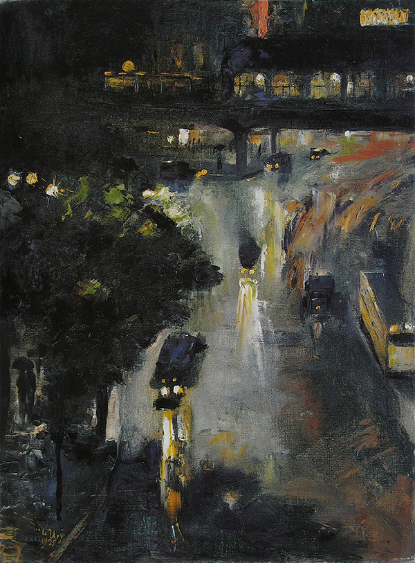 Nollendorfplatz at Night by Lesser Ury | Oil Painting Reproduction