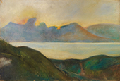 Northern Italian Mountain Lake By Lesser Ury