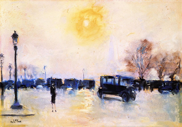 Paris Sunrise by Lesser Ury | Oil Painting Reproduction