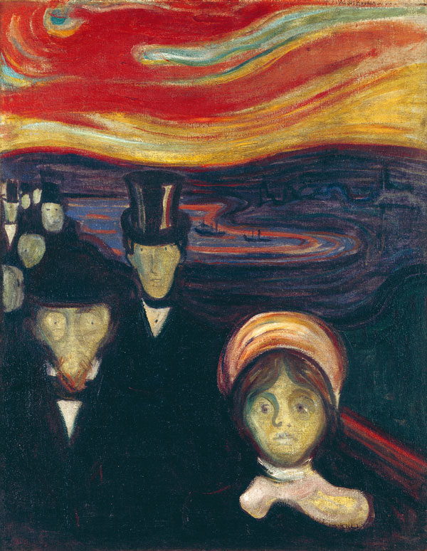 Anxiety c1894 by Edvard Munch | Oil Painting Reproduction