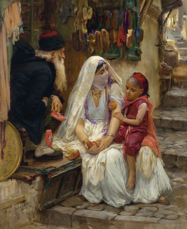 New Shoes Algiers by Frederick Arthur Bridgman | Oil Painting Reproduction