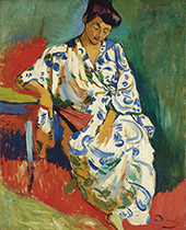 Madame Matisse in a Kimono 1905 By Andre Derain