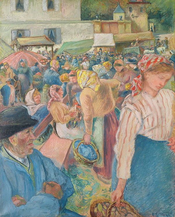 Poultry Market Pontoise 1892 | Oil Painting Reproduction