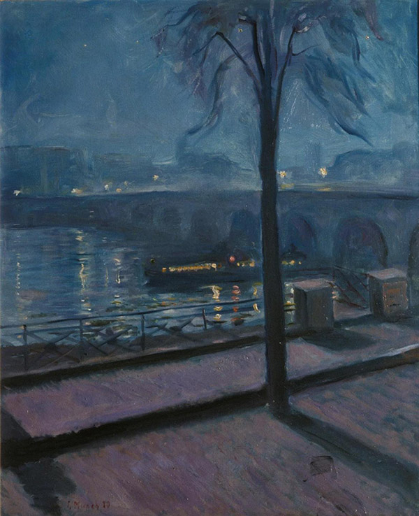 The Seine at Saint Cloud 1890 by Edvard Munch | Oil Painting Reproduction