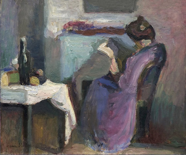 Reader in Purple Dress 1898 by Henri Matisse | Oil Painting Reproduction