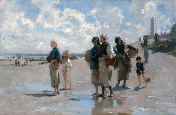 Fishing for Oysters at Cancale | Oil Painting Reproduction