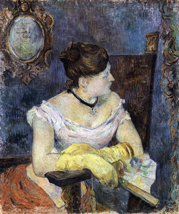 Madame Mette Gauguin in an Evening Dress | Oil Painting Reproduction